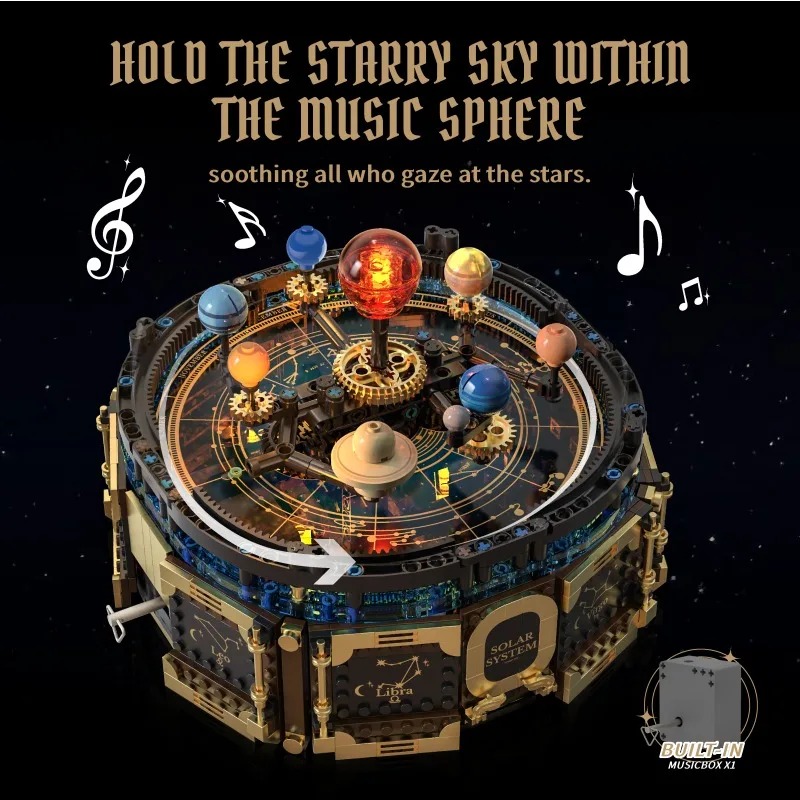 Solar System Music Box Buildin - đánh giá và giá Solar System Orrery